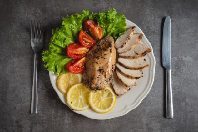Griglia di pollo con verdure